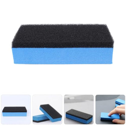 MAGICLULU 10pcs Car Polishing Sponge Set High-Density Dual-Sided Tire Applicator Pads for Gentle Washing and Shine Polishing, Blue Sponge Material for Car Cleaning