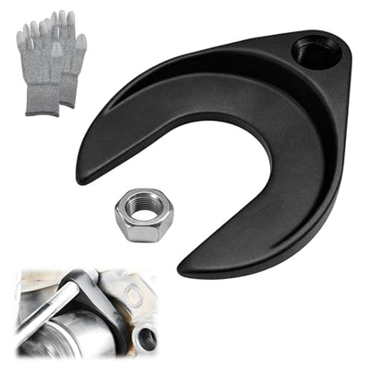 63mm Inner CV Axle Removal Tool, Carbon Steel Front Wheel Drive Axle Pulley Attachment w/Nut & Gloves, CV Joint Fork Removing Tool Fits Slide Hammers with 5/8"-18 Threads - color: 63mm