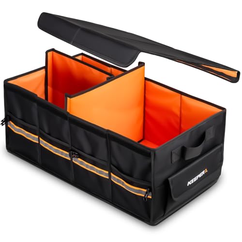 KEEPER Extra Large Car Trunk Organizer, 70L, Multi-Compartment Collapsible Car Organizers and Storage, Non-Slip Bottom, Suitable for SUV, Minivan - size: Extra Large (70L)