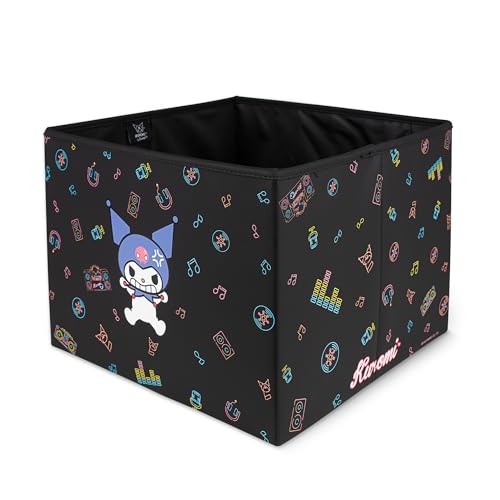 Sanrio Kuromi Car Trunk Organizer and Storage Bin - Collapsible Simple Compartment Convenient Heavy Duty, Fold Up for Easy Storage Box, Automotive Seat Cargo for Groceries Tools - 12.5L x 12.5W x 9H - style: Organizer Kuromi