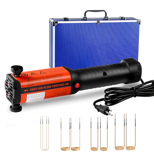 1500W 110V Magnetic Bolt Buster Tool, Upgrade Handheld Induction Heater Bolt Removal Tool with 8 Coils for Rusty Screw Removing, Stuck Nuts & Bolts - color: Blue-8coil