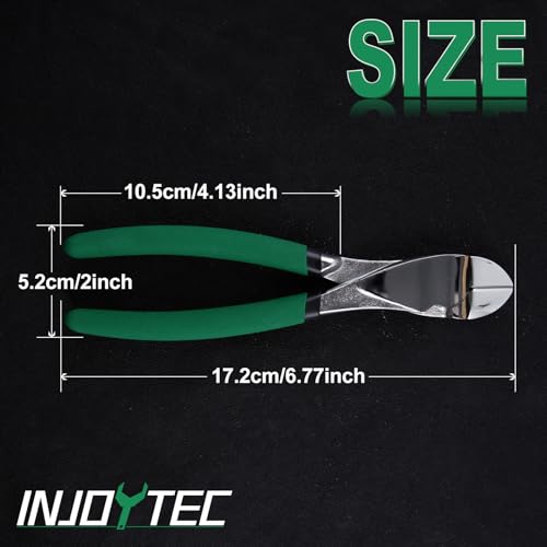 Large Head Diagonal Chrome Pliers 7-Inch Diagonal Cutting Pliers | Multi-Purpose Pliers with Angled Head Heavy Duty Cutting Pliers for Cutting Most Hardened Wire and Electrical Work - style: Large Head Diagonal Chrome Pliers