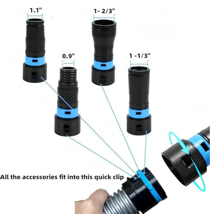 MITANSLE 7 Dust Collection Hose Adapters Kit for Home and Shop Vacuum Hose System, Expanded Adapter Set Fits Most Woodworking Power Tools and Sanders, Compatible With Multi-Brands - size: 7 Adapters Kits