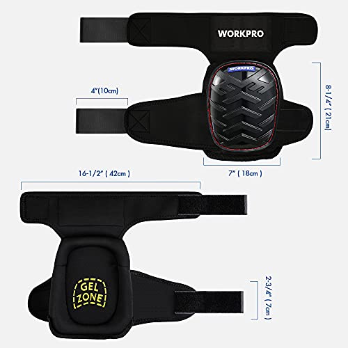 WORKPRO Knee Pads for Work, Ergonomic Gel Knee Pads Protector with Thick Foam Cushion, Heavy Duty Anti-slip Kneepads for Construction Flooring and Gardening - style: Strap