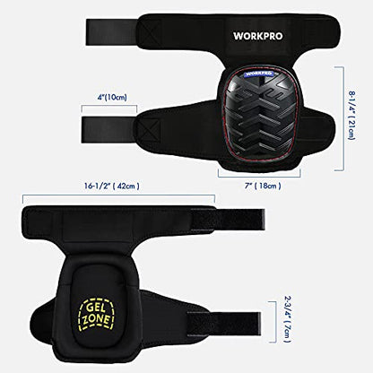 WORKPRO Knee Pads for Work, Ergonomic Gel Knee Pads Protector with Thick Foam Cushion, Heavy Duty Anti-slip Kneepads for Construction Flooring and Gardening - style: Strap