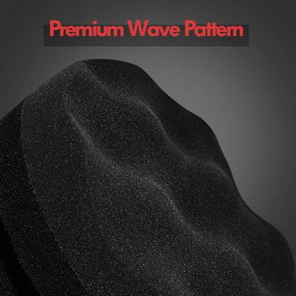 2 Pack Large Tire Hex Tire Shine Applicator Pads (Red+Black) | Durable and Reusable Grip Applicator, For Tire Polishing Car Cleaning - color: Red+Black