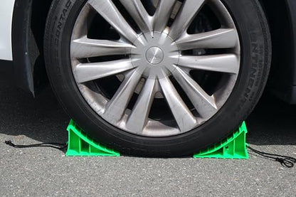 Apex RV Heavy Duty Wheel Chocks Stop Vehicle from Rolling Safety Wheel Blocks for RVs Trucks Trailers Campers Cars and Boats Essential RV Camper and Boat Accessories (Pair) - size: Pair