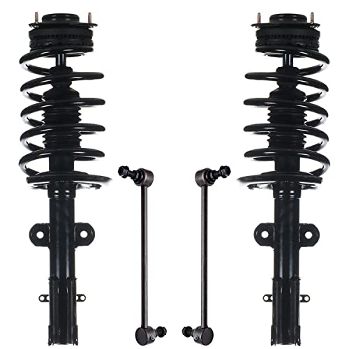 Detroit Axle - 4pc Front Struts Kit for 13-16 Chrysler Town & Country 12-18 | Dodge Grand Caravan 12-15 Ram C/V, Sway Bar End Links Struts & Coil Spring Assembly Replacement Suspension Struts Shocks - size: 4QS47174/ sway kit