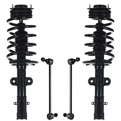 Detroit Axle - 4pc Front Struts Kit for 13-16 Chrysler Town & Country 12-18 | Dodge Grand Caravan 12-15 Ram C/V, Sway Bar End Links Struts & Coil Spring Assembly Replacement Suspension Struts Shocks - size: 4QS47174/ sway kit