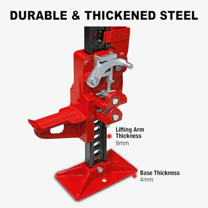BIG RED TR6501B Torin 48" Ratcheting Off Road Utility Farm Jack, 3 Ton (6,000 lb) Capacity, Red - size: 48 inch Red