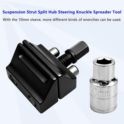 11Pcs Strut Nut Socket 16mm 17mm 18mm 19mm 21mm 22mm 24mm with Suspension Strut Knuckle Spreader 5.0 – 10.5 mm Tool with12 Point 1/2" Drive Suspension Strut Spreader Socket, Shock Absorber Tool - size: 11 Pcs