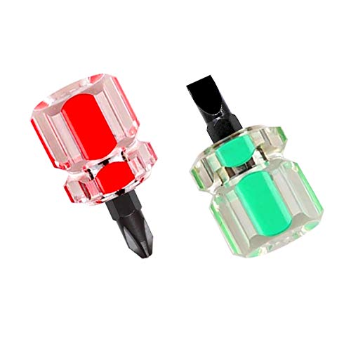 Sewing Machine Screwdriver Ultra Short Screwdriver Tool - One Flat Head and One Phillips Screwdriver for Sewing Projects - size: Small