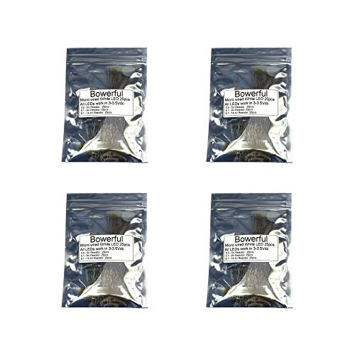 100pcs Pre-soldered Micro Litz Wired Leads Pure White SMD Led 0603 + Muti-Resistor New - color: (1)Pure White, size: 100pcs