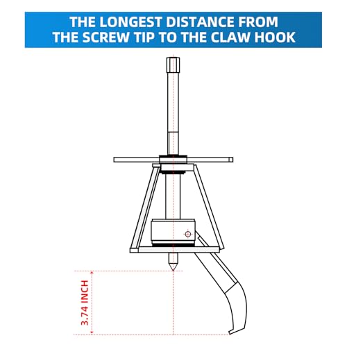 BESTOOL 3 Jaw Gear Puller, 5 Ton Pulley Puller Tool, Removal Tool for Gears, Pulley, Flywheel - size: 3 Jaw 5 Ton