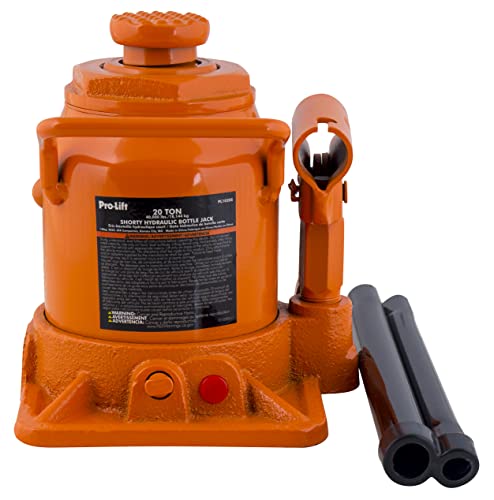 Pro-Lift 20 Ton Shorty Hydraulic Bottle Jack - Portable Car Jack 40000 Lbs Capacity with Pump Handle for Car Sedans SUV