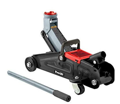 Pro-LifT F-2315PE Grey Hydraulic Trolley Jack Car Lift with Blow Molded Case-3000 LBS Capacity, 12 Inch, Black - color: Black