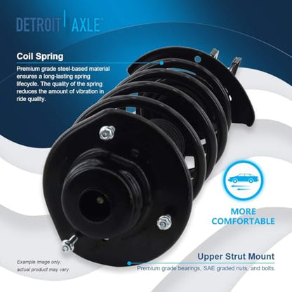 Detroit Axle - 4pc Struts Shocks Kit for 2004-2008 Chrysler Pacifica, 2 | Front Ready Struts with Coil Spring 2 Rear Shock Absorbers Assembly 2005 2006 2007 Replacement Suspension Kit - size: 4AQ54027/ 4 Struts