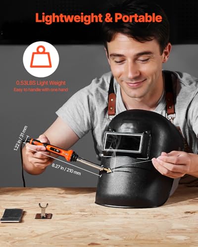 VEVOR Plastic Welder Kit, 60W/100W Dual-Power Plastic Welding Soldering Iron with 3 Welding Tips and 20 Welding Rods, Professional Plastic Repair Welding Tool for Car Bumper, Kayaks, Toys, Electronics - style: 60W/100W Dual-Power