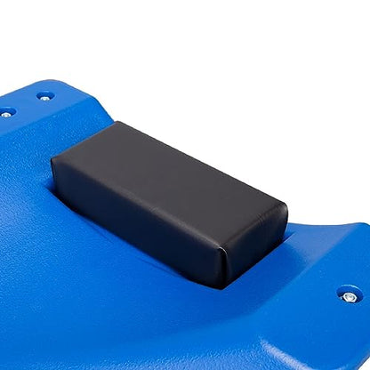 Big RED ATRP6240UR Blow Molded Plastic Rolling Garage/Shop Creeper: 40" Mechanic Cart with Padded Headrest and 6 Casters,250 LBS, Blue