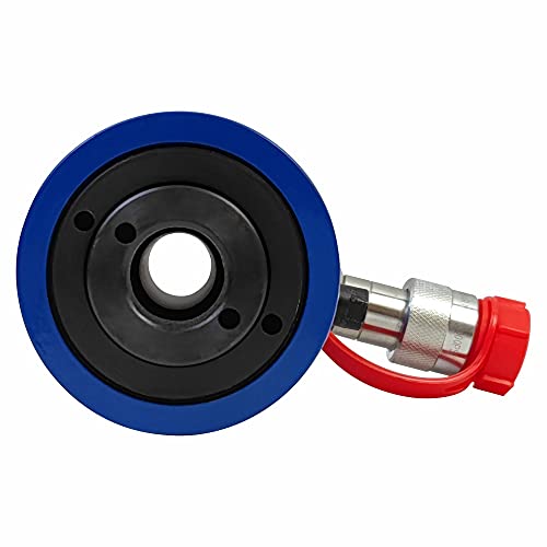 AMZCNC 30T Hydraulic Cylinder Jack Hollow Single Acting Hydraulic Ram Cylinder 4"(100mm) Hydraulic Lifting Cylinders (30T 4Inch Hollow) - size: 30T 4Inch