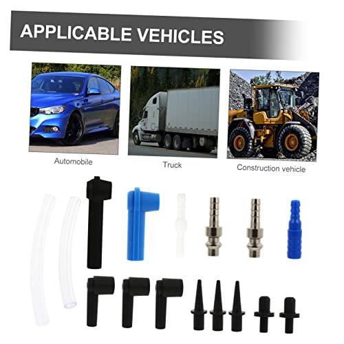 SUPVOX Brake Fluid Replace Tool Kit 16Pcs Car Brake Bleeder Vacuum Pump Fittings Connectors for Quick Oil Air Exchange Automotive System