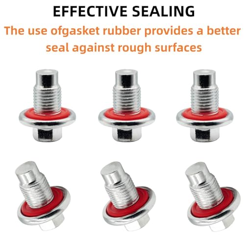 6 PCS M14x1.5 Oil Drain Plug for Ford F250 F350 F450 F550 | Pilot point oil drain plugs fit for Ford, Expedition, Transit and GM; replace 090-161, 65266, 11569943, F6TZ-6730-BA. - size: M14x1.5mm（6Pcs）
