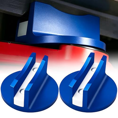 Magnetic Pinch Weld Jack Pad (Blue, 2 Pack) | 0.47’’ Slotted, Aluminum, Jack Pad for Frame Protection, Universal Pinch Weld Adapter for Car SUV Truck - color: Blue 2 Pack