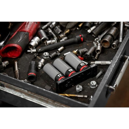 Milwaukee Electric - Shockwave Impact Duty. 1/2 Drive Metric 3PC Lug NU