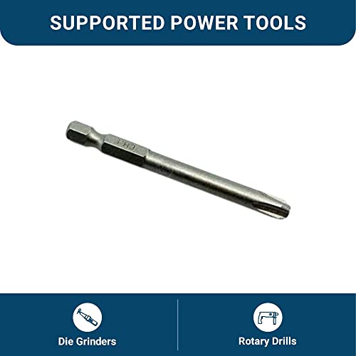 Benchmark Abrasives 1/4 Inch Hex Anti Slip Phillips Insert Screw Head Screwdriver Bits, Rotary Drill Bits for Repairing Electronics, Automotive Parts, Furniture (50 Pack) - (PH3 x 2-3/4") - size: PH3 x 2-3/4"