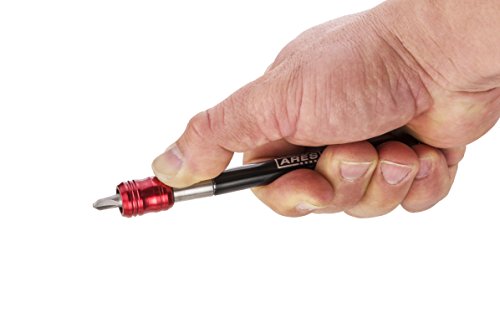 ARES 70207 - Drill Extension Bit Holder - 12-Inch Quick Release - Works With All 1/4-Inch Drive Bits - Quick Release Mechanism Makes Changing Bits a Breeze - size: 12-Inch Quick Release Extension Bit Holder