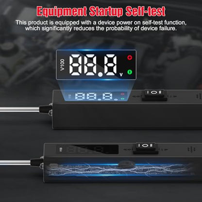 Power Circuit Probe Tester,OBDMONSTER V100 Circuit Tester, 0-80V DC Test Light Automotive Short Circuit Finder, Auto Electrical Circuit Tester, Car Fuse Tester, Automotive Tool（5 Meters） - color: V100-Black