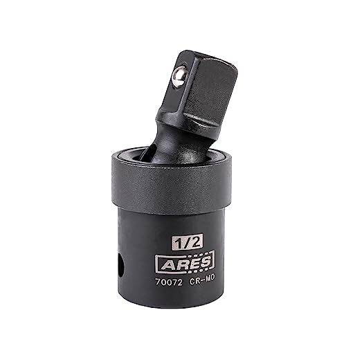 ARES 70072-1/2-inch Drive Impact Universal Joint - Chrome Moly U-Joint Socket Accesses Hard to Reach Fasteners - size: 1/2-Inch Standard