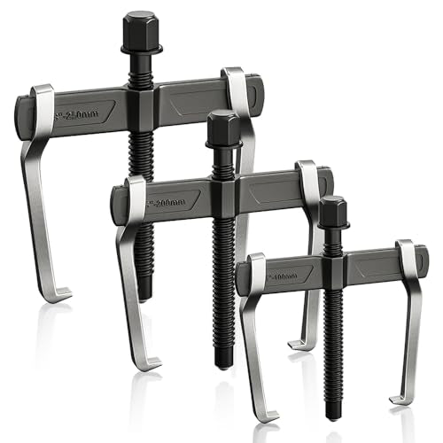 XIIW 4 Bearing Puller Kit 2'' 3'' 4'' 6'' with 2 Jaws Pulley Puller Tool Adjustable | Chrome Vanadium Steel Bearing Gear Puller Set Hand Remover Tool Pump Pulley Remover for Wheel, Motorcycle, Bearings, Gears - size: CR-V 2-Jaw Gear Puller 4'' 6'' 8''