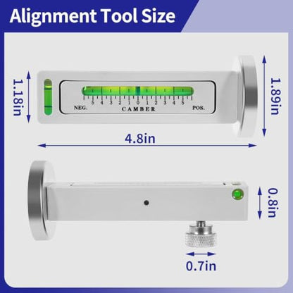 Adjustable Magnetic Gauge Tool, Wheel Camber | Caster Pillar and Wheel Alignment Tools for Automotive Truck RV Tire Repair for Car/Truck Camber/Castor Strut