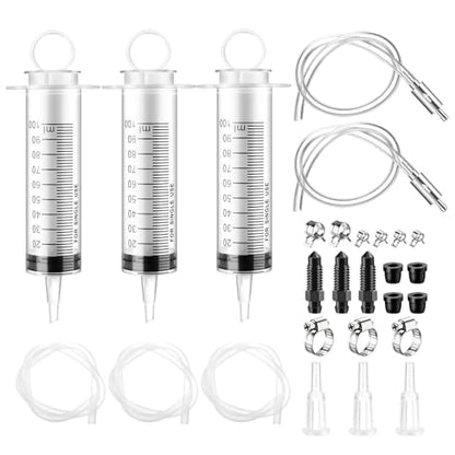 VZZNN Brake Bleed Kit, 3 pcs Reverse Brake Bleeder Kit100ml Syringe with 50cm Hose Brake Fluid Bleeder Tool for Automotive Car Truck Motorcycle Bike Bicycle Braking System Repair Maintenance