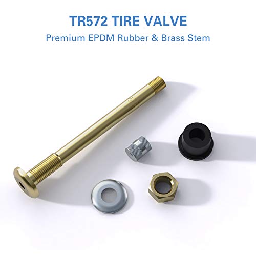CKAuto TR572 Brass Commercial 3-3/4 Valve Stems for Rim Φ.625" (10 Pack) - color: tr572