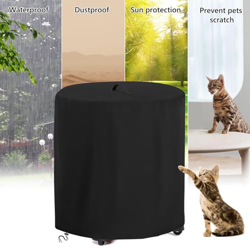 Shop Vacuum Cover Wet and Dry Shop Vacuum Cleaners Dust Cover for 12-16 Gallon Vac 24"D x 26.5"H Black