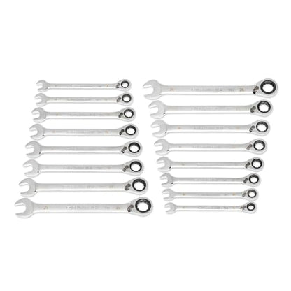 GEARWRENCH 16 Piece 90-Tooth 12 Point Metric Reversible Ratcheting Wrench Set | 86629 - style: 16 Pc Metric