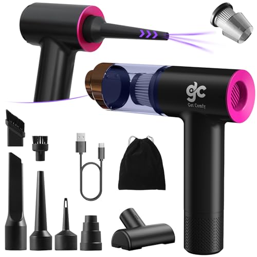 12000 Pa 4-in-1 Cordless Car Vacuum Cleaner Handheld Air Duster Pump & Blower with Brushless Motor | Portable Mini Vacuum for Car, Home & Office with Type-C Fast Charging
