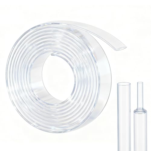 5M Heat Shrink Tubing, 8mm OD, 2:1 Ratio, Clear | Polyolefin Shrinkable Tube, Waterproof Electrical Insulation Tubing, for Wire Cable and Electronic Component Protection - size: 5M Φ8 Clear