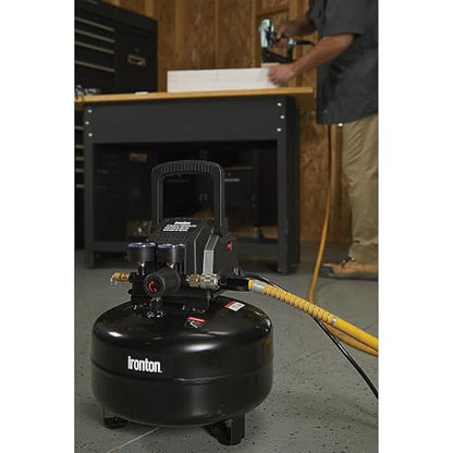 Ironton Oil-Free Pancake Air Compressor, 0.3 HP, 3 Gallons, 110 PSI