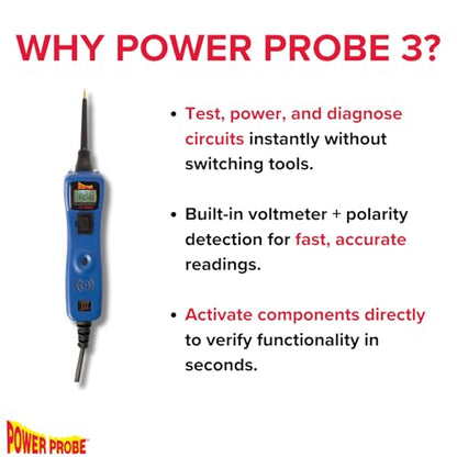 Power Probe 3 Circuit Tester, Supplies Power & Ground (PP3CSBLU) - color: Blue - Limited Edition