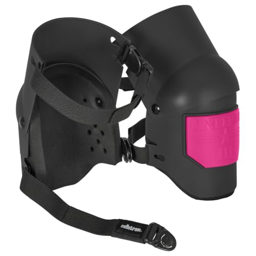Sellstrom Ultra Flex KneePro Professional Knee Pads for Men & Women with Thick Foam Cushioning & Heavy Duty Hard Outer Shell - Adjustable Straps with Quick-Clips & Ergonomic Metal Hinges - for Construction Work, Gardening, Roofing, Flooring - color: Pink