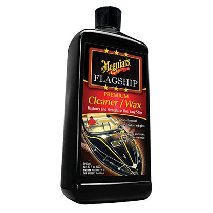 Meguiar's Flagship Premium Cleaner Wax M6132, Pro-Grade Boat and RV Cleaner Wax for Fiberglass and Gel Coats, Removes Defects, Boosts Gloss, and Applies Long-Lasting Protection in One Step, 32 Oz - style: Cleaner/Wax