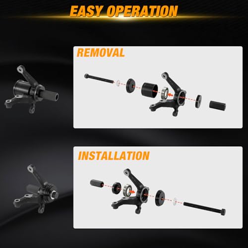 GOOACC Wheel Bearing Removal Tool Kit, 23PCS Wheel Bearing Press Kit for Front Wheel Drive Bearing Removal & Installation Universal Hub Bushing Press Sleeves Puller Tool Set with Sliding Screws, Black - color: 23pc Wheel Bearing Removal Black