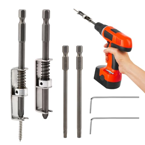 2Pcs Spring-loaded Screw Holder Bit, Anti-drop Screwdriver Bit, Bit Holder Universal Screw Retaining Tool for Electricians, Mechanics, DIY Home Repair(COLOR:silver)