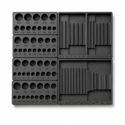 Magnetic Bit Socket Organizer, Heavy-Duty Storage Tray for 87pc Torx, Hex Bit Socket Sets, Compatible with Blue-Point BLPTHC87, Compact Toolbox Drawer Organizer