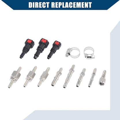 Fuel Injection Systems Cleaning Tools for Petrol EFI Throttle/Front Fuel System Cleaner Kit 600ML 140PSI C80 for Car/Durable Metal / 1Set Silver Tone