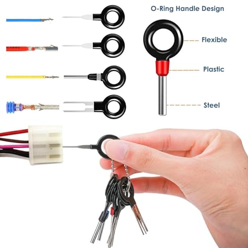 LUOWPZI 11PCS Automotive Electrical Connector Removal Tool Kit, Electrical Disconnect Pliers, Relay Puller, Hose Remover, Terminal Pin Extractor & Panel Clip Tool Set for Car Repair with Storage Bag - size: 11 Pcs
