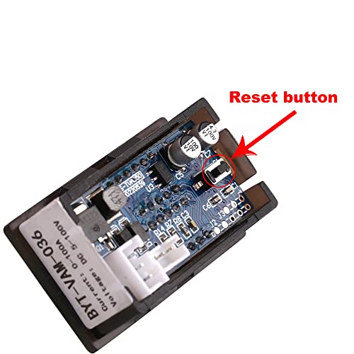 Volt Amp Meter, DC 5-100V 100A Dual Display Current Voltage Meter, Digital Mini Ammeter Voltmeter Gauge with Hall Effect Sensor Current Transformer